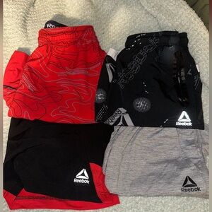 Reebok Kids' Red, Black, and Gray Shorts Trio
